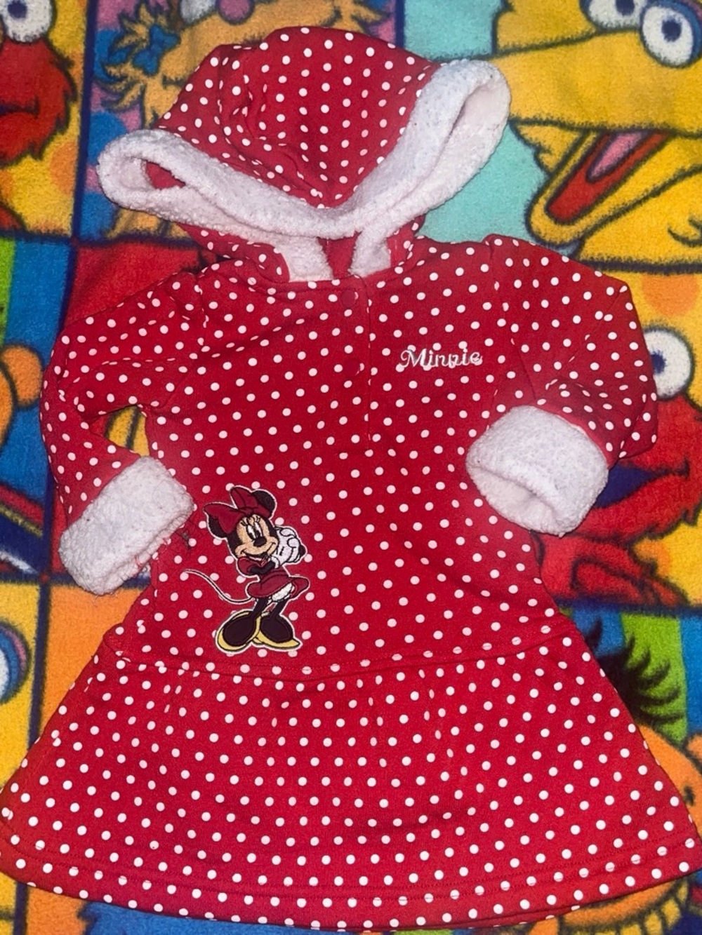 Disney Red Plush Minnie-Themed Hood